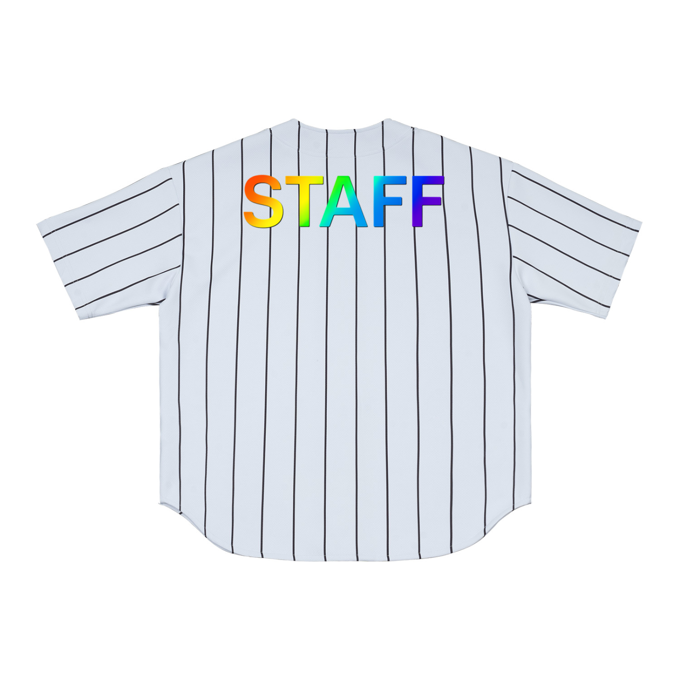 Pinstripe Baseball Jersey Staff Shirt