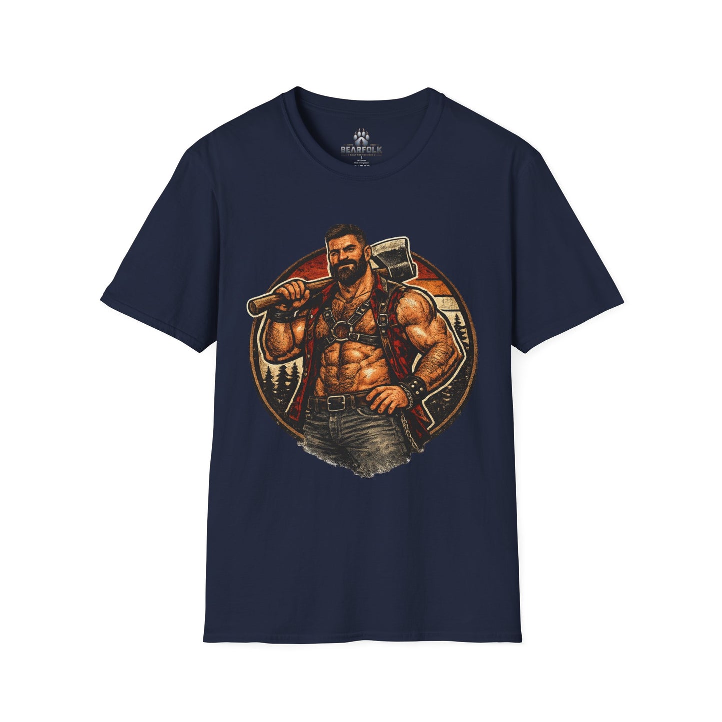 Viking Axe Warrior T-Shirt — Muscular Norse Axe-Man Graphic Tee