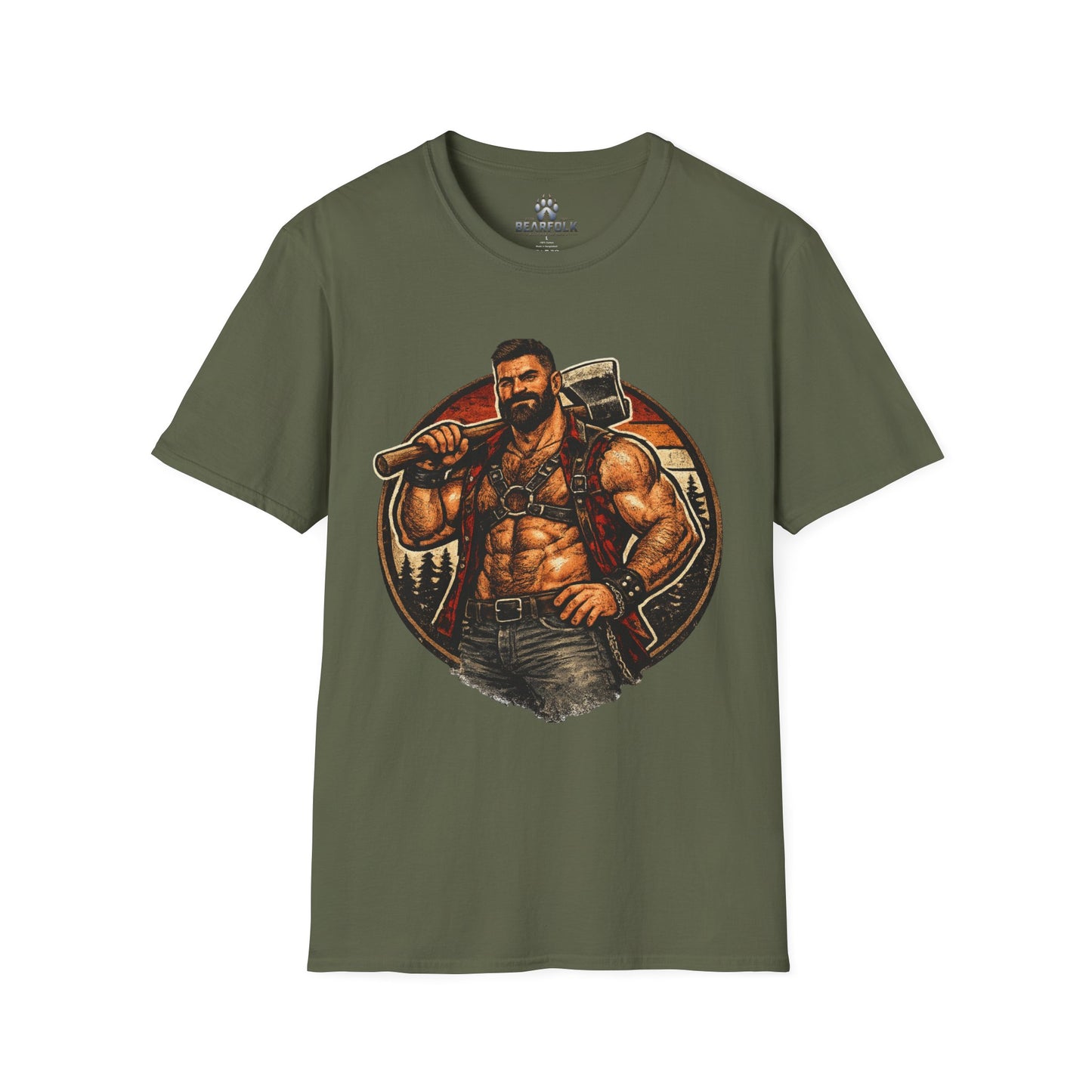 Viking Axe Warrior T-Shirt — Muscular Norse Axe-Man Graphic Tee