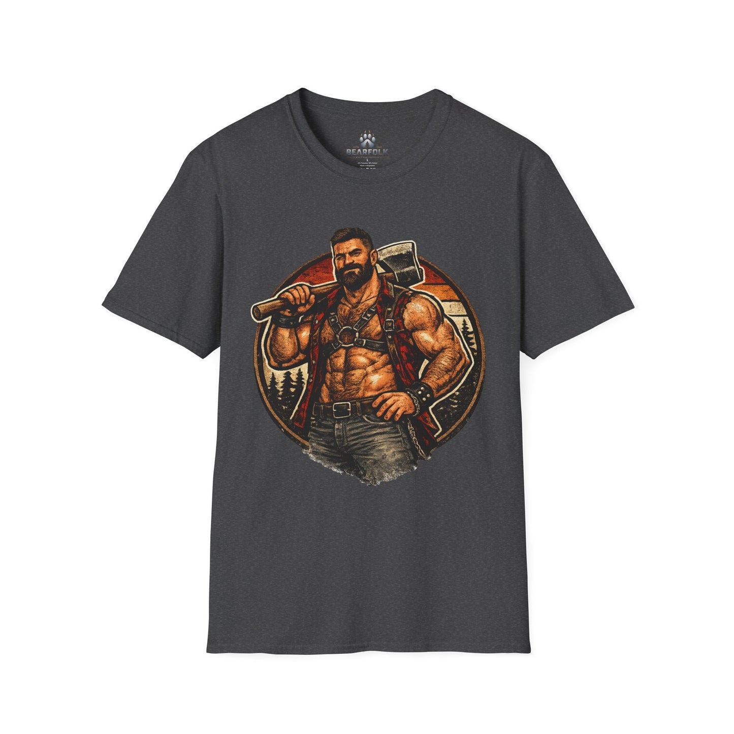 Viking Axe Warrior T-Shirt — Muscular Norse Axe-Man Graphic Tee
