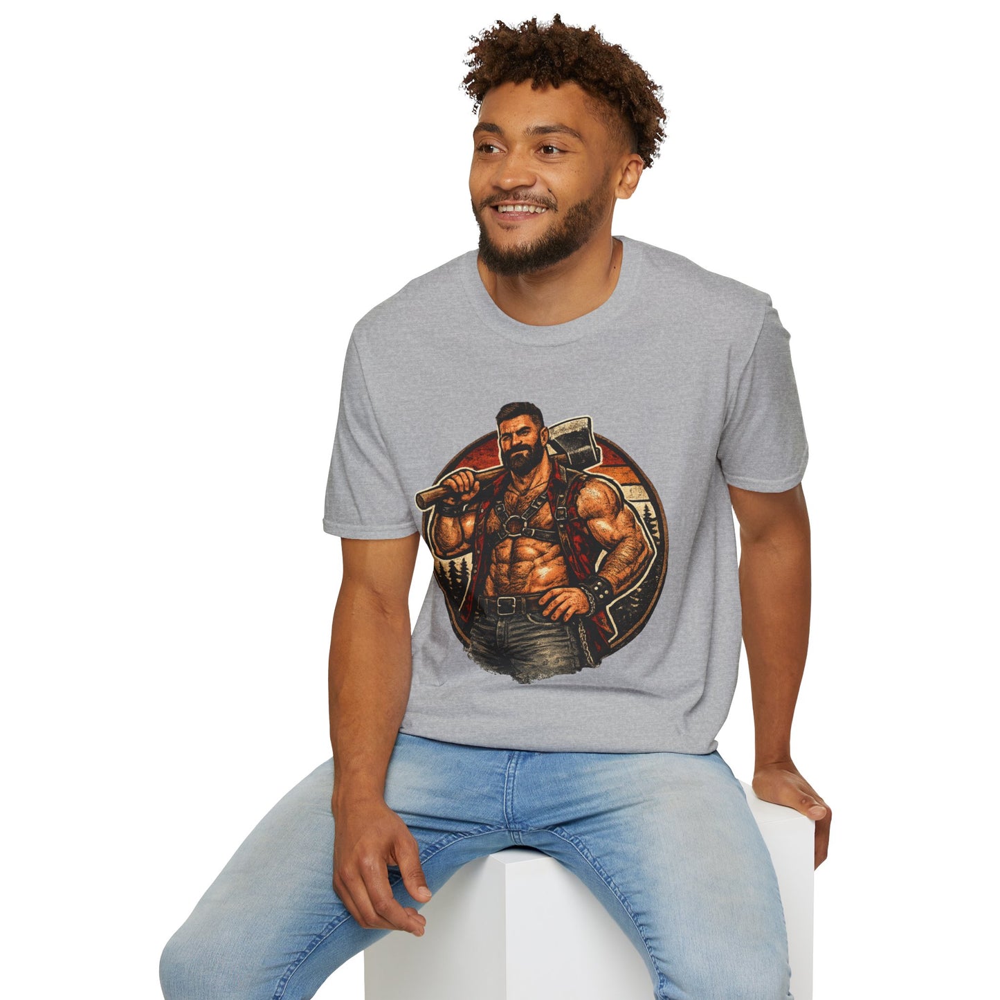 Viking Axe Warrior T-Shirt — Muscular Norse Axe-Man Graphic Tee
