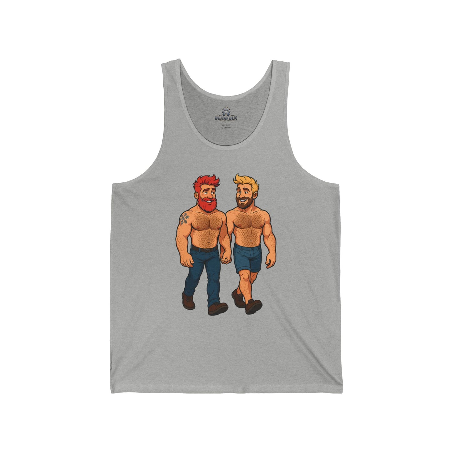 Walking Together Bear Couple Tank Top