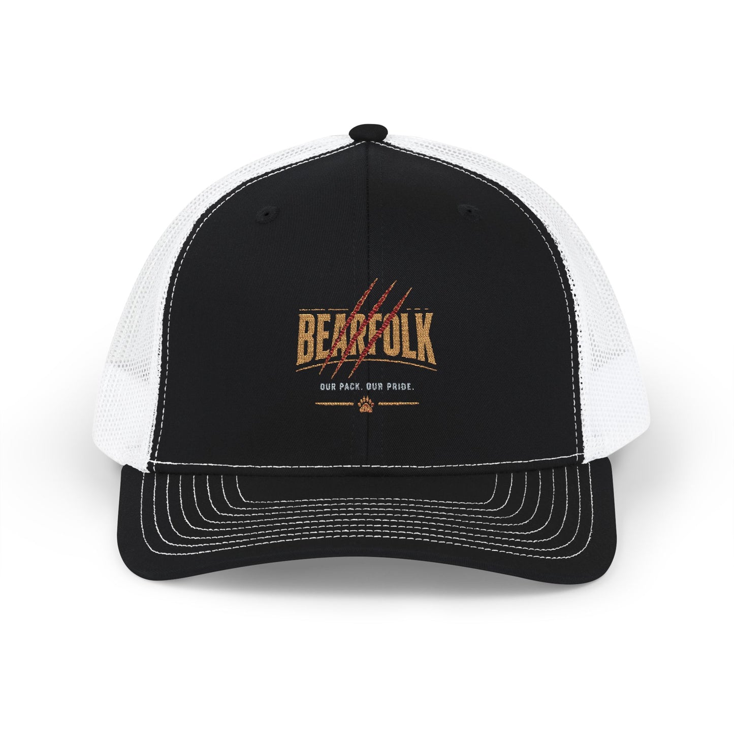 Bearfolk Bearclaw Retro Trucker Cap — Rustic Hunting Snapback Hat