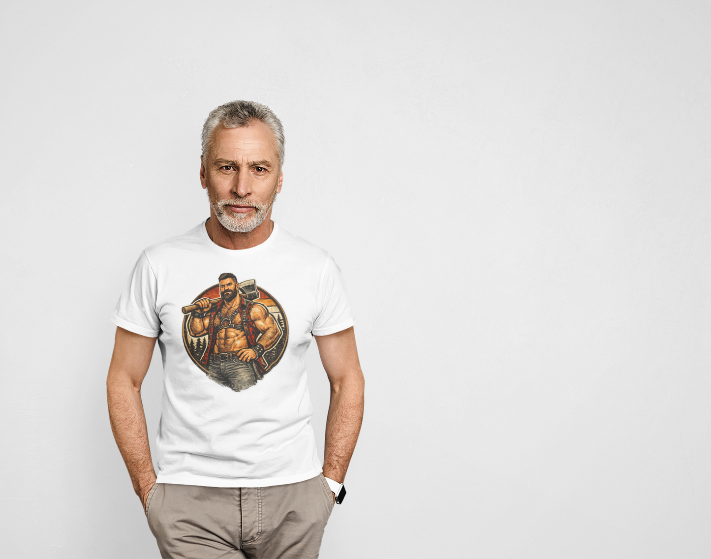 Viking Axe Warrior T-Shirt — Muscular Norse Axe-Man Graphic Tee