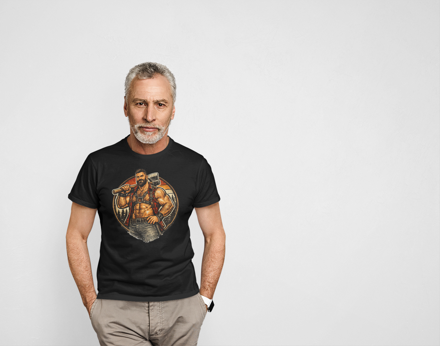 Viking Axe Warrior T-Shirt — Muscular Norse Axe-Man Graphic Tee
