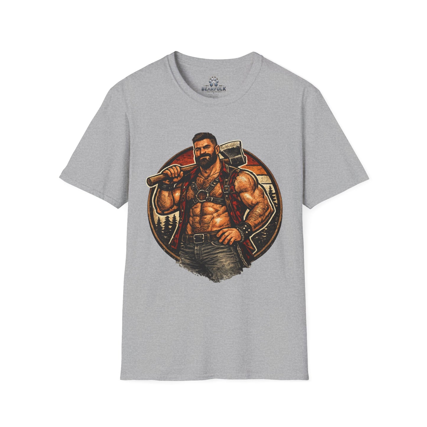Viking Axe Warrior T-Shirt — Muscular Norse Axe-Man Graphic Tee