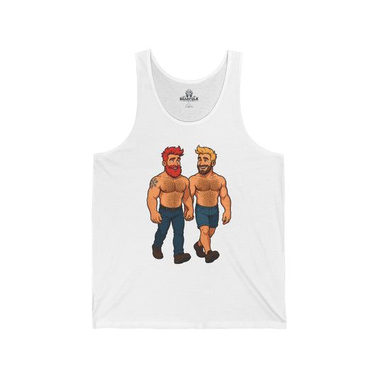 Walking Together Bear Couple Tank Top