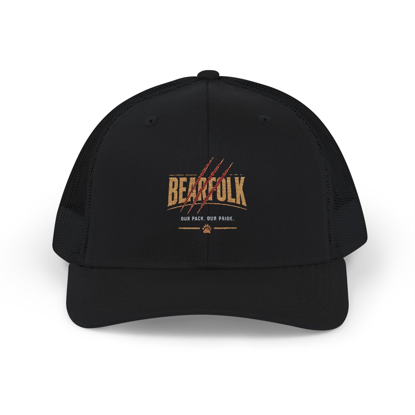 Bearfolk Bearclaw Retro Trucker Cap — Rustic Hunting Snapback Hat