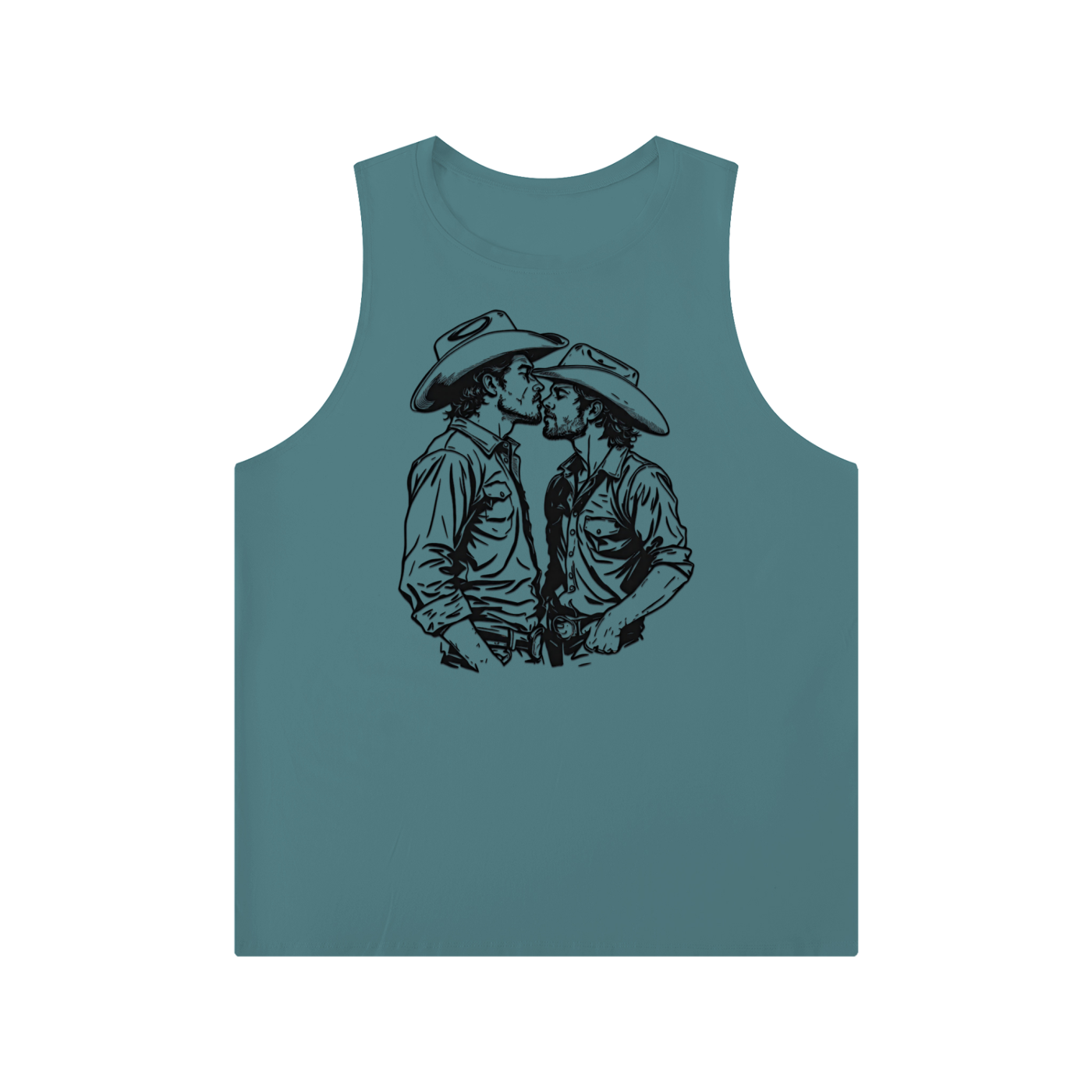Cowboys in LoveMe n's Solid Color Crewneck Tank Top