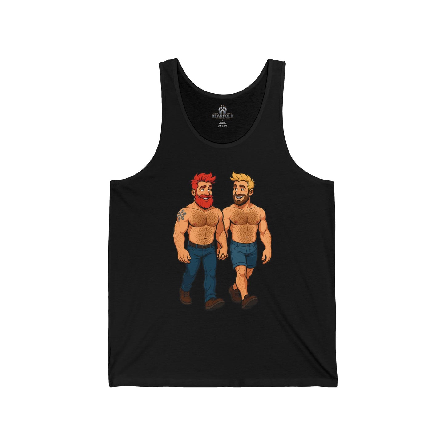 Walking Together Bear Couple Tank Top