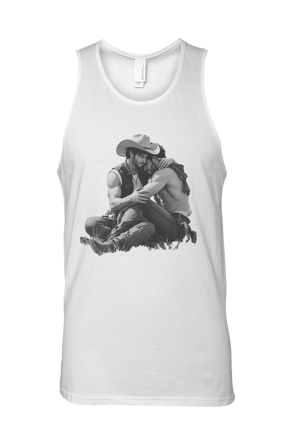 Cowboy Embrace Tank Top Gay Cowboy Pride Tank