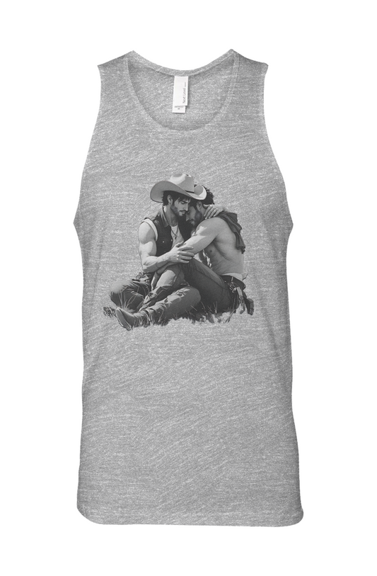Cowboy Embrace Tank Top Gay Cowboy Pride Tank