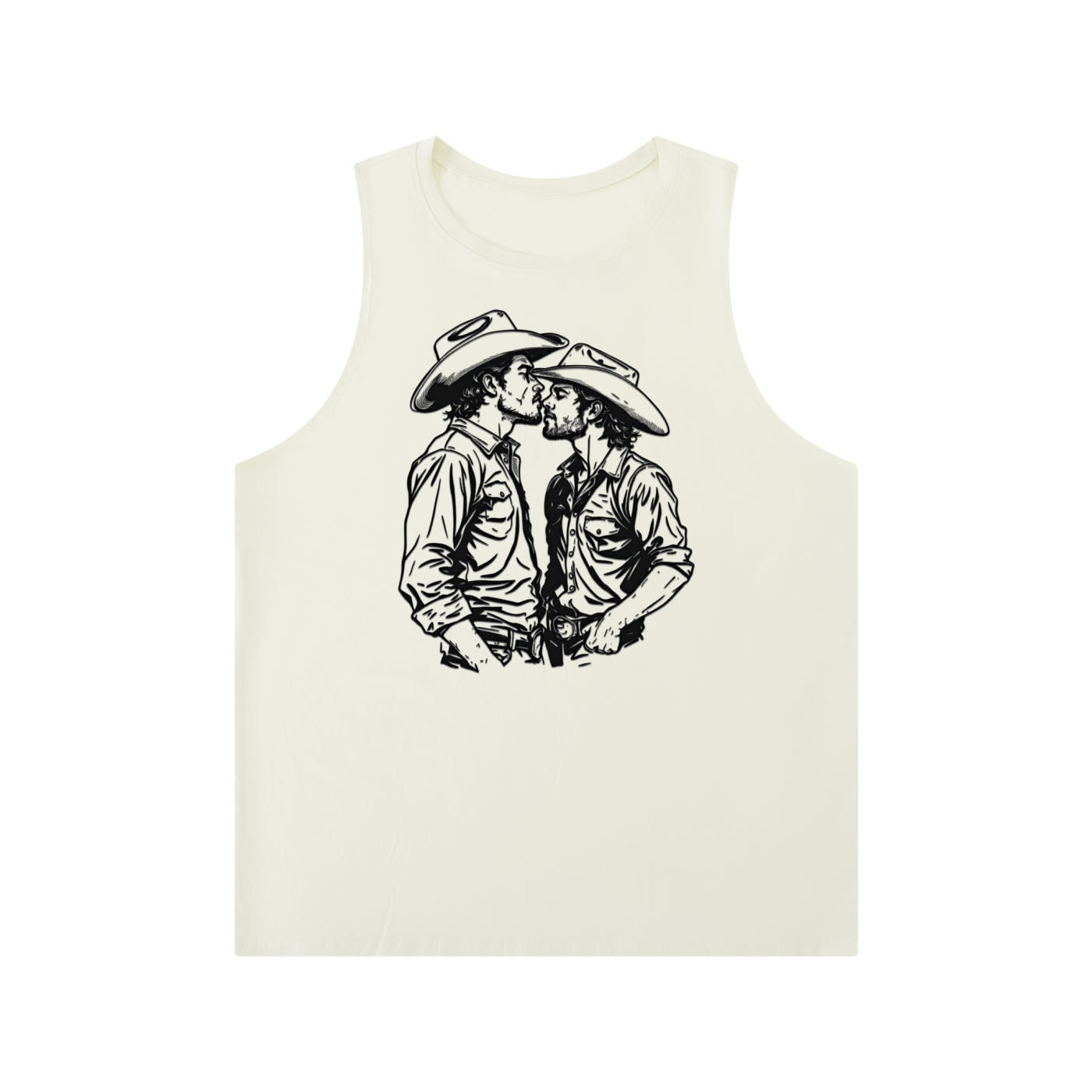 Cowboys in LoveMe n's Solid Color Crewneck Tank Top