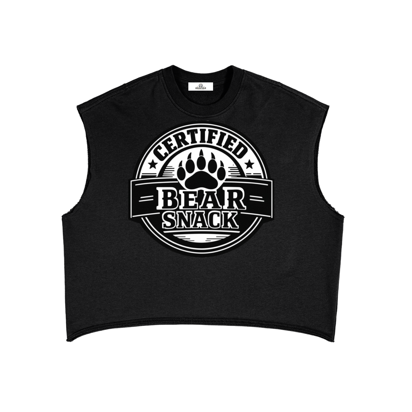 Bear Snack French Terry Boxy Tank Top