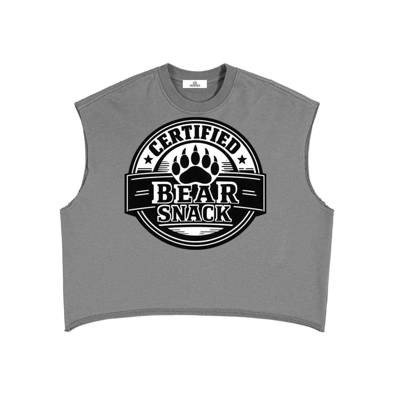 Bear Snack French Terry Boxy Tank Top