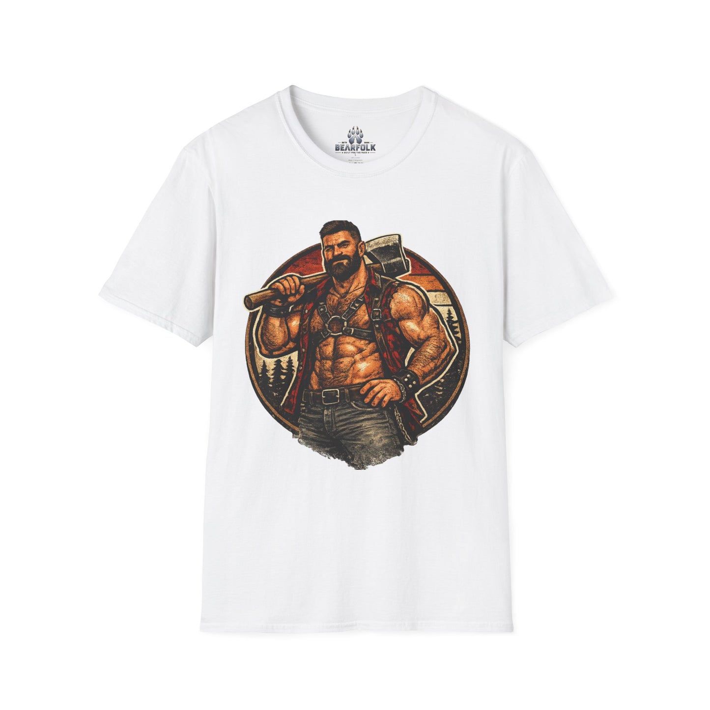 Viking Axe Warrior T-Shirt — Muscular Norse Axe-Man Graphic Tee