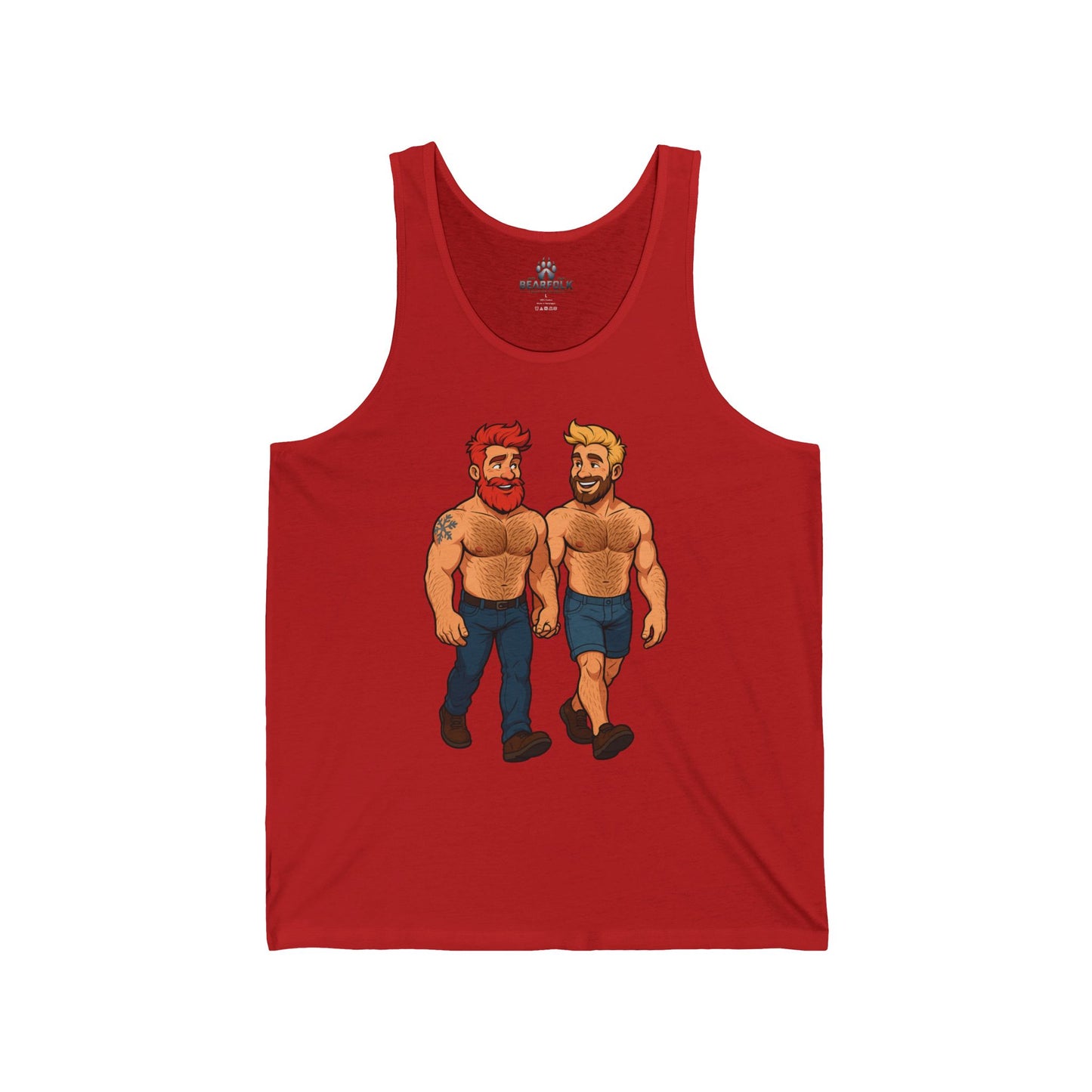 Walking Together Bear Couple Tank Top