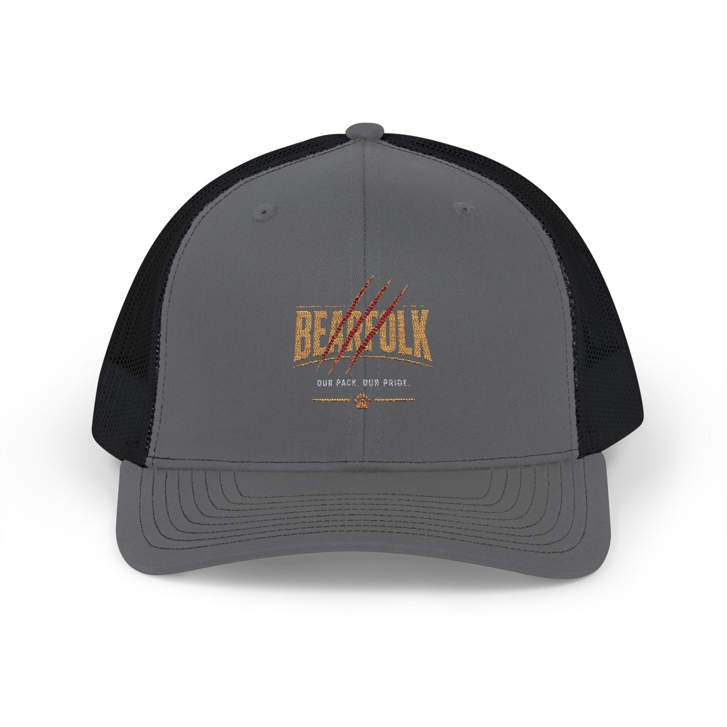 Bearfolk Bearclaw Retro Trucker Cap — Rustic Hunting Snapback Hat
