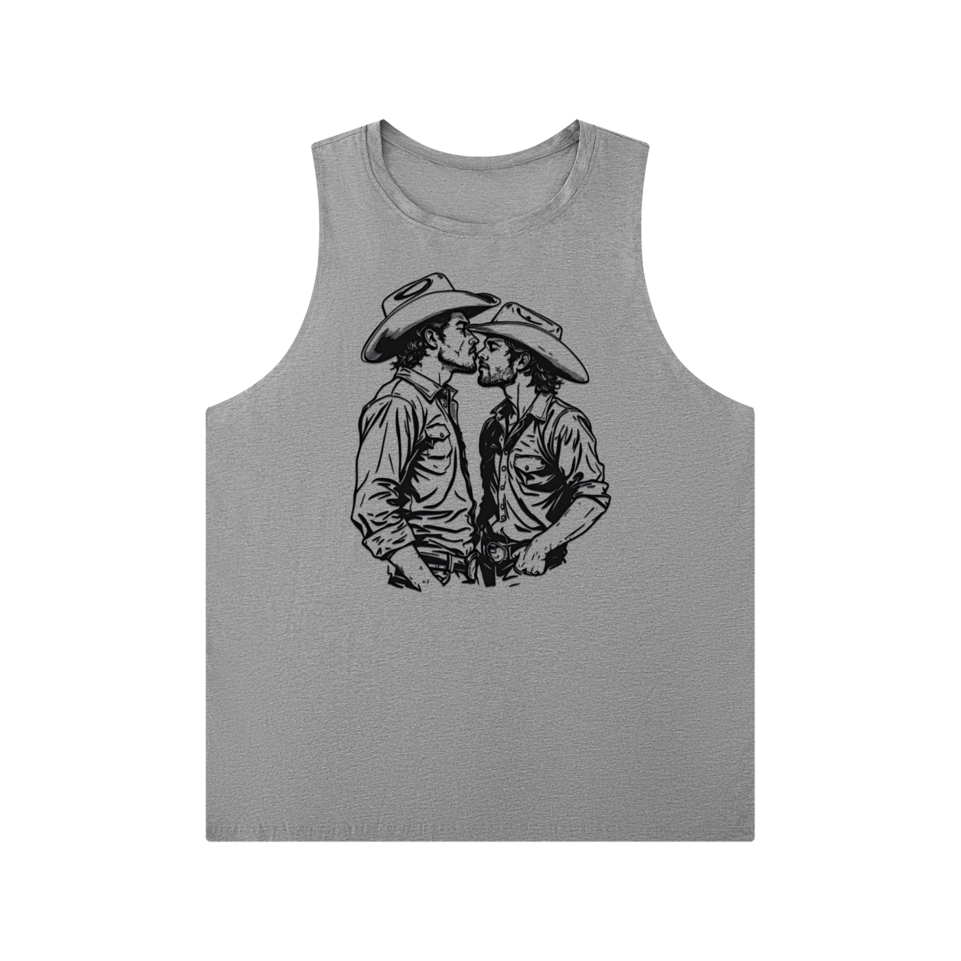 Cowboys in LoveMe n's Solid Color Crewneck Tank Top