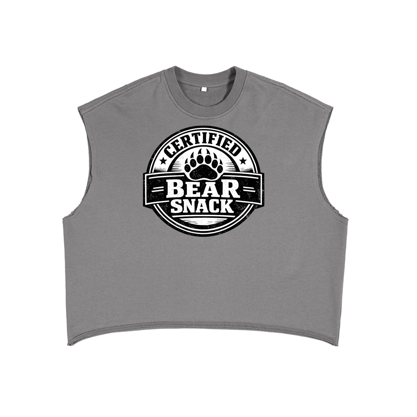 Bear Snack French Terry Boxy Tank Top