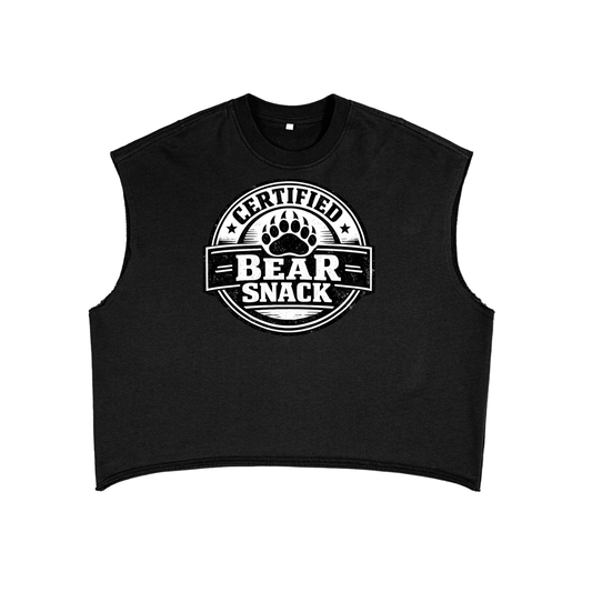 Bear Snack French Terry Boxy Tank Top
